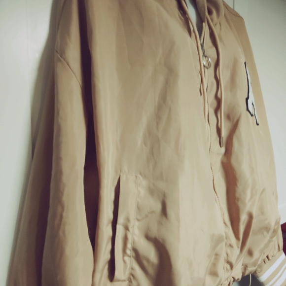 New Look Hooded Varsity Windbreaker Jacket Full Zip Lightweight Size XL - Picture 3 of 7